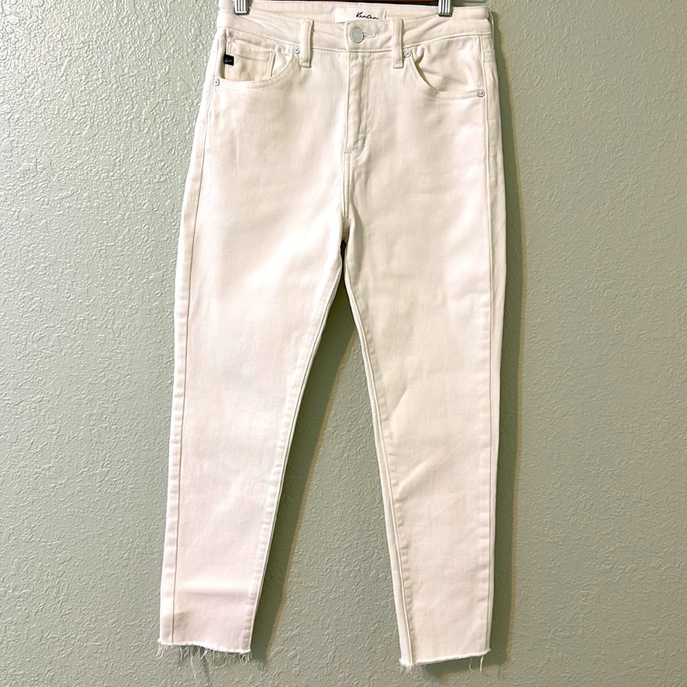 KanCan white ankle jeans